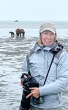 Donna photographing Grizzly Bears.