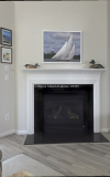 Jay Dee Log Canoe in white floating frame (2379)